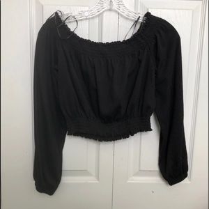 Black off the shoulder top